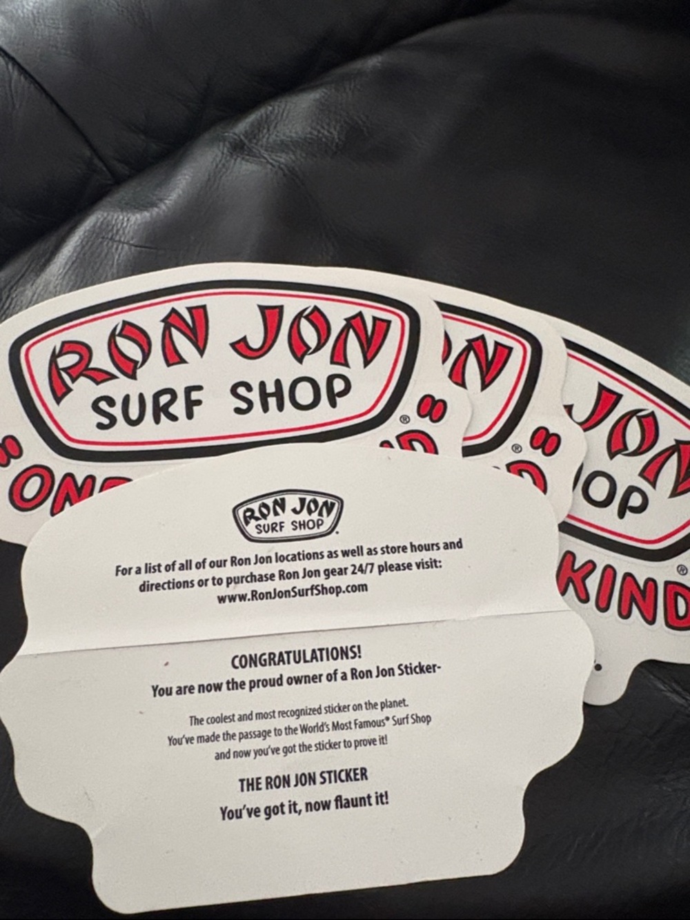 Ron Jon Surf Shop Sticker — White and Red Logo - Picture 2 of 2